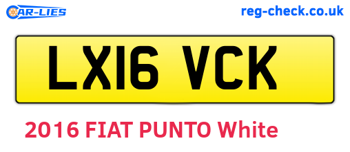 LX16VCK are the vehicle registration plates.