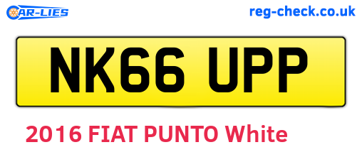 NK66UPP are the vehicle registration plates.