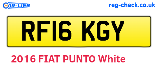 RF16KGY are the vehicle registration plates.