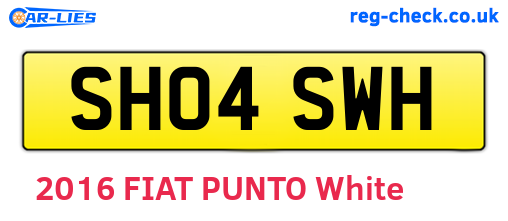 SH04SWH are the vehicle registration plates.