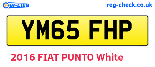 YM65FHP are the vehicle registration plates.