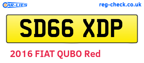 SD66XDP are the vehicle registration plates.