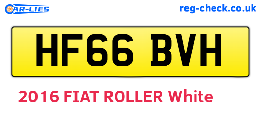 HF66BVH are the vehicle registration plates.