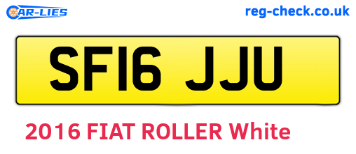 SF16JJU are the vehicle registration plates.