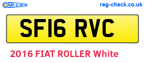 SF16RVC are the vehicle registration plates.