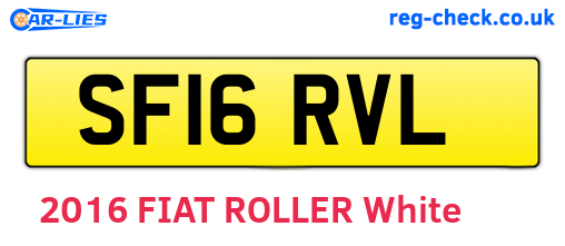 SF16RVL are the vehicle registration plates.