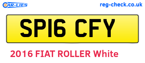 SP16CFY are the vehicle registration plates.