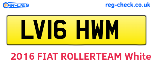 LV16HWM are the vehicle registration plates.