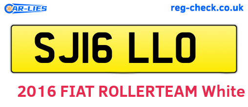 SJ16LLO are the vehicle registration plates.