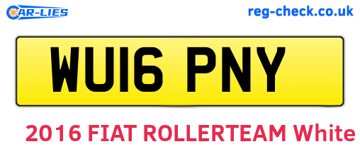 WU16PNY are the vehicle registration plates.