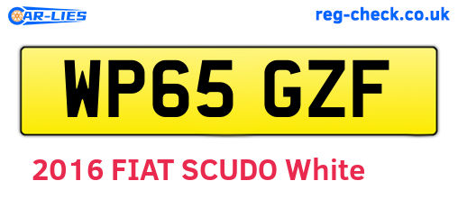 WP65GZF are the vehicle registration plates.