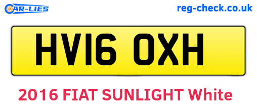 HV16OXH are the vehicle registration plates.