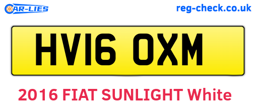 HV16OXM are the vehicle registration plates.