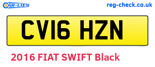 CV16HZN are the vehicle registration plates.