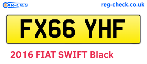 FX66YHF are the vehicle registration plates.