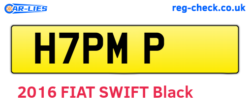 H7PMP are the vehicle registration plates.