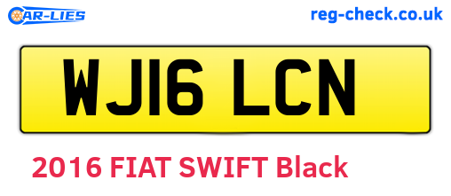 WJ16LCN are the vehicle registration plates.
