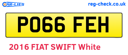 PO66FEH are the vehicle registration plates.