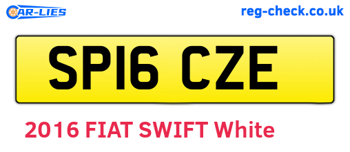 SP16CZE are the vehicle registration plates.