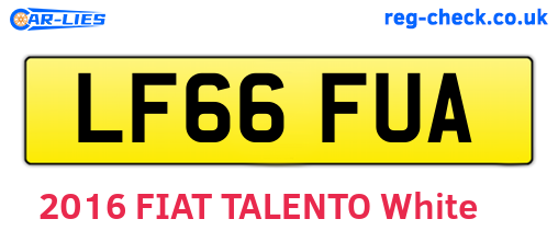 LF66FUA are the vehicle registration plates.