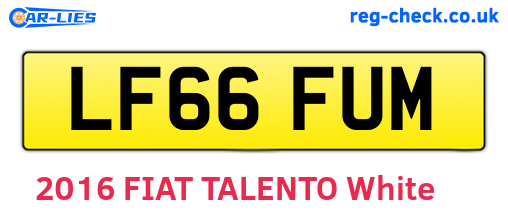 LF66FUM are the vehicle registration plates.