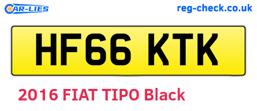 HF66KTK are the vehicle registration plates.