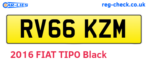 RV66KZM are the vehicle registration plates.