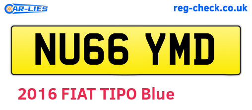 NU66YMD are the vehicle registration plates.