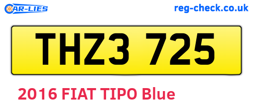 THZ3725 are the vehicle registration plates.