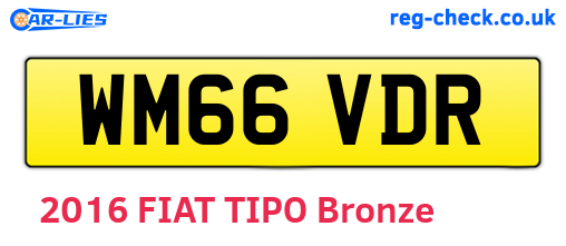 WM66VDR are the vehicle registration plates.