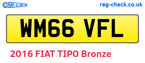 WM66VFL are the vehicle registration plates.