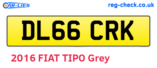 DL66CRK are the vehicle registration plates.