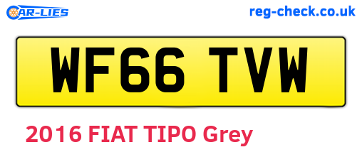 WF66TVW are the vehicle registration plates.