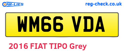 WM66VDA are the vehicle registration plates.