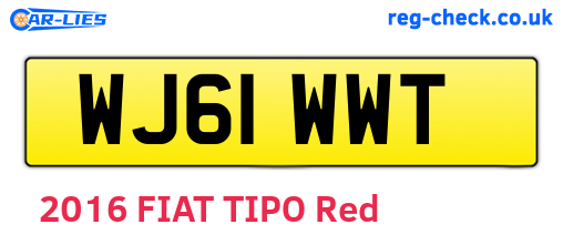 WJ61WWT are the vehicle registration plates.
