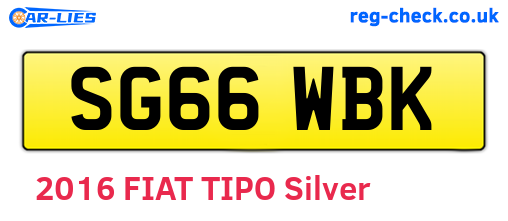 SG66WBK are the vehicle registration plates.