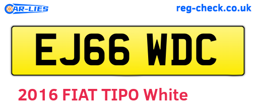 EJ66WDC are the vehicle registration plates.