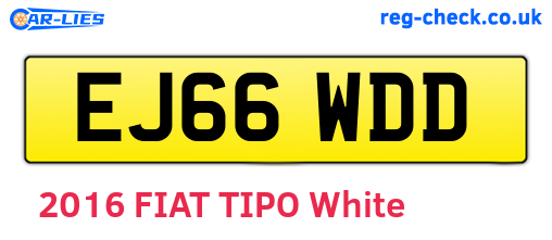 EJ66WDD are the vehicle registration plates.