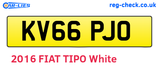 KV66PJO are the vehicle registration plates.