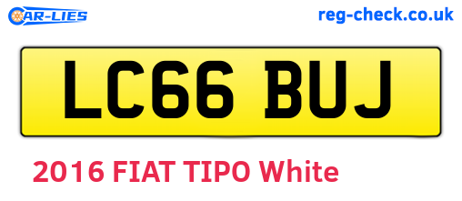 LC66BUJ are the vehicle registration plates.