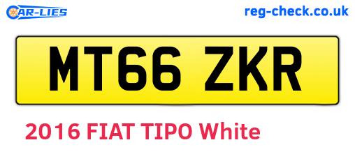 MT66ZKR are the vehicle registration plates.