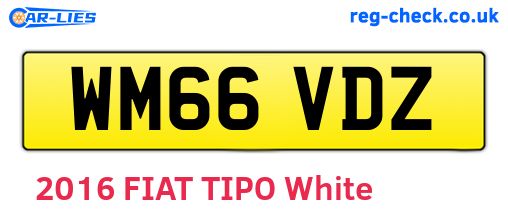 WM66VDZ are the vehicle registration plates.