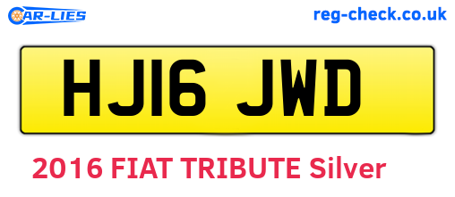HJ16JWD are the vehicle registration plates.