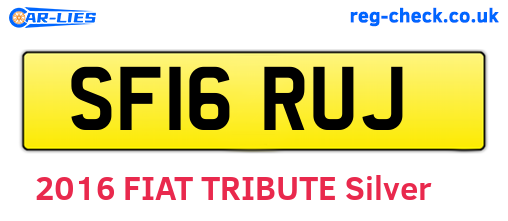 SF16RUJ are the vehicle registration plates.