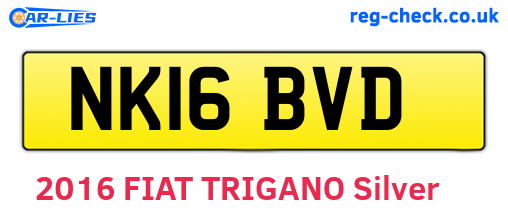 NK16BVD are the vehicle registration plates.