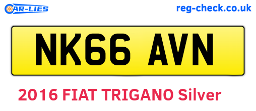 NK66AVN are the vehicle registration plates.