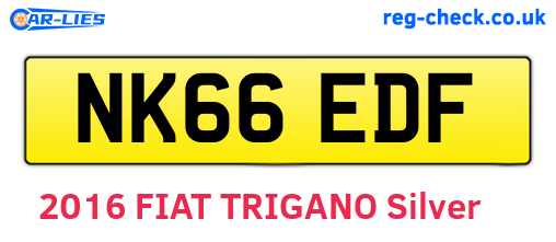 NK66EDF are the vehicle registration plates.