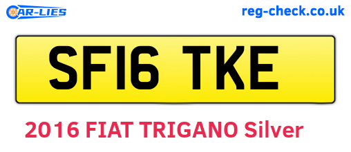 SF16TKE are the vehicle registration plates.