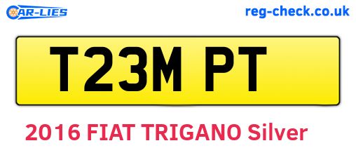 T23MPT are the vehicle registration plates.