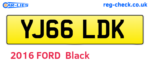 YJ66LDK are the vehicle registration plates.